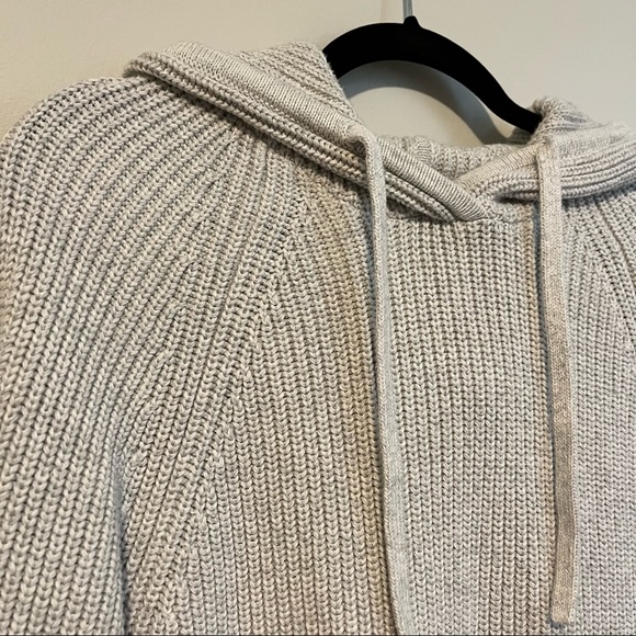 Gap Light Heather Knit Shaker Hoodie Size Medium - Picture 2 of 8